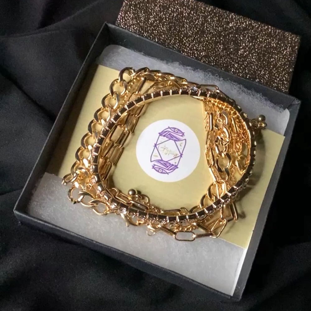 RHINESTONE BRACELET SET